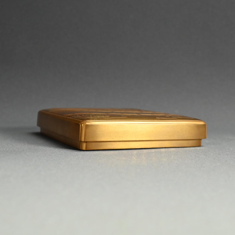 Antique Japanese Shimmering Gold Lacquer Suzuri Bako Writing Box ー"柳橋蒔絵御小硯"