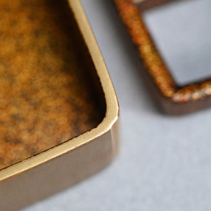 Antique Japanese Shimmering Gold Lacquer Suzuri Bako Writing Box ー"柳橋蒔絵御小硯"