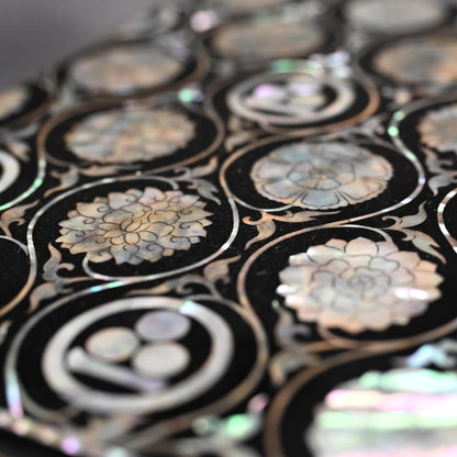 Incredible Mother of Pearl Inlay Suzuri Bako Lacquer Writing Box