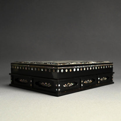 Incredible Mother of Pearl Inlay Suzuri Bako Lacquer Writing Box