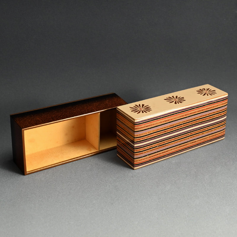 Contemporary Lacquer Box ー呉藤 穣太郎 "漆板研出し蒔絵小箱秋陽"
