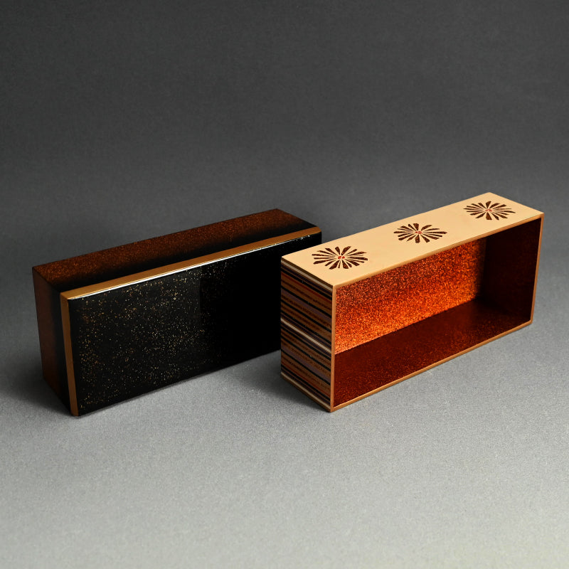 Contemporary Lacquer Box ー呉藤 穣太郎 "漆板研出し蒔絵小箱秋陽"