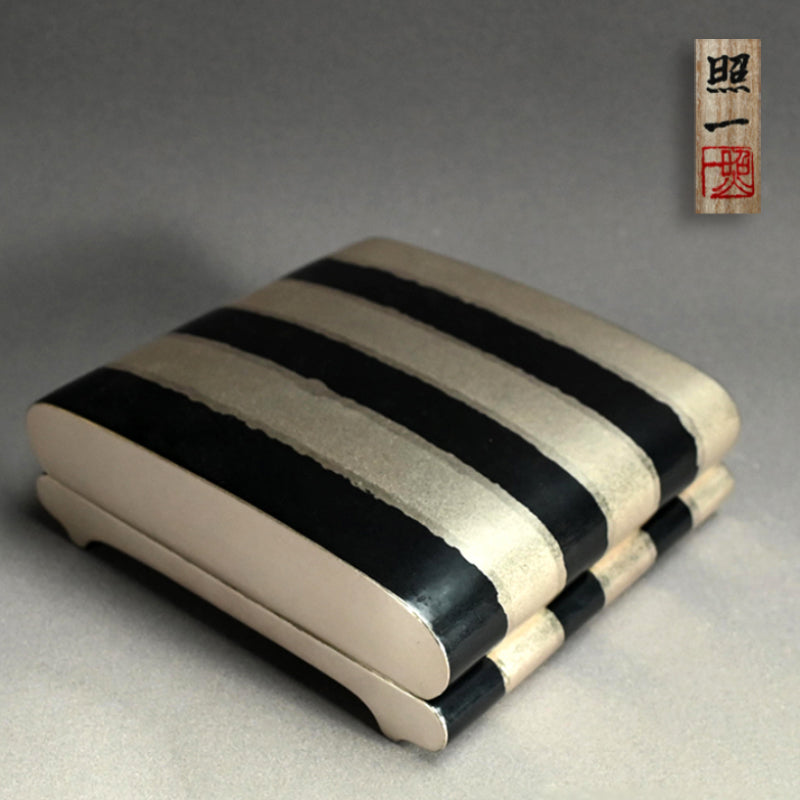 Contemporary Japanese Metal-Craft Box ー田中 照一 "ストライプ箱"