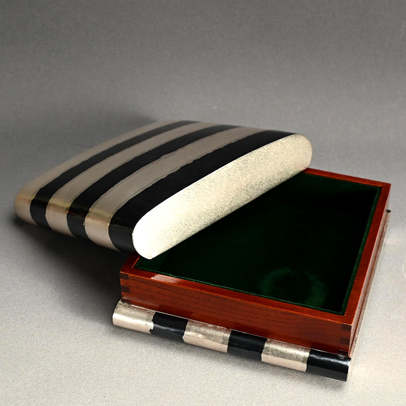 Contemporary Japanese Metal-Craft Box ー田中 照一 "ストライプ箱"