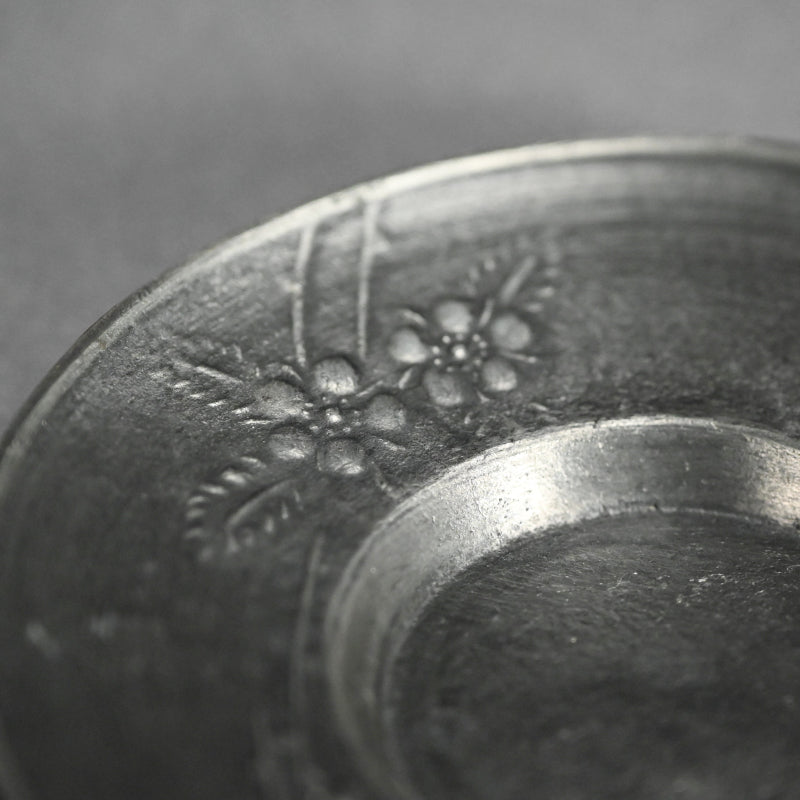 LNT Chataku Suzu (Metal) Tea Cup Coasters ー長野 垤志 “花文 錫茶托”