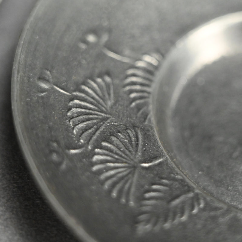 LNT Chataku Suzu (Metal) Tea Cup Coasters ー長野 垤志 “花文 錫茶托”