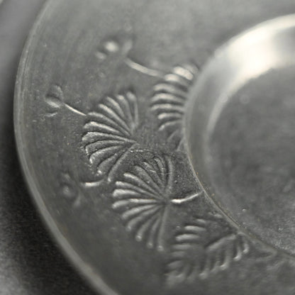 LNT Chataku Suzu (Metal) Tea Cup Coasters ー長野 垤志 “花文 錫茶托”