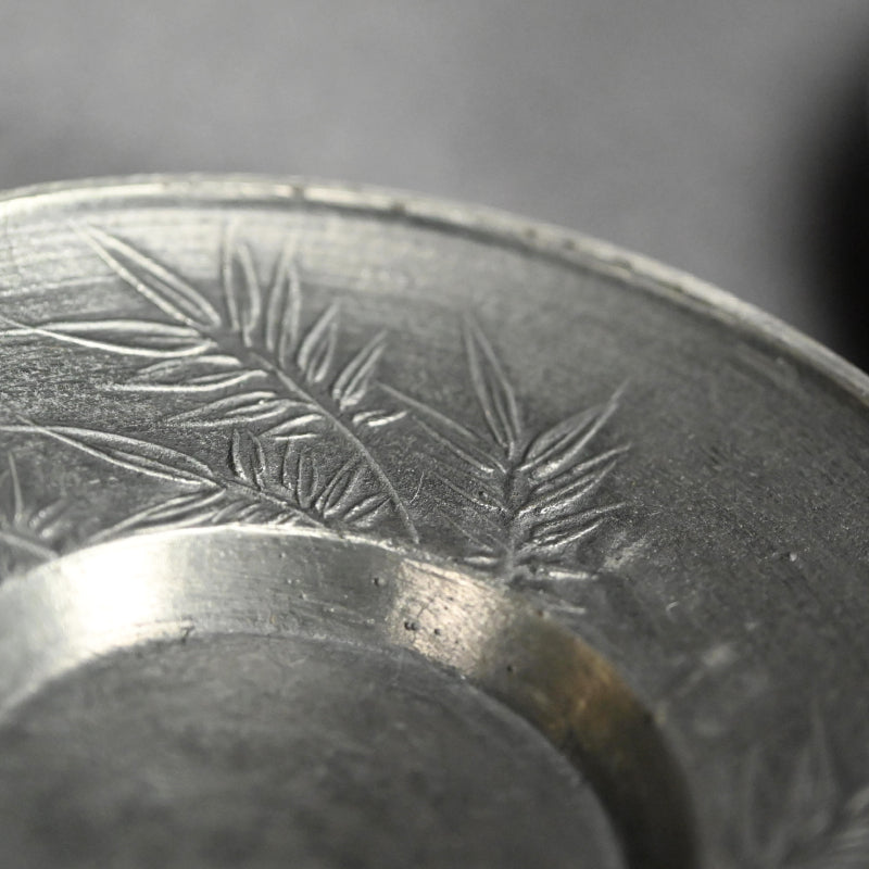 LNT Chataku Suzu (Metal) Tea Cup Coasters ー長野 垤志 “花文 錫茶托”