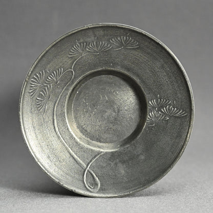 LNT Chataku Suzu (Metal) Tea Cup Coasters ー長野 垤志 “花文 錫茶托”