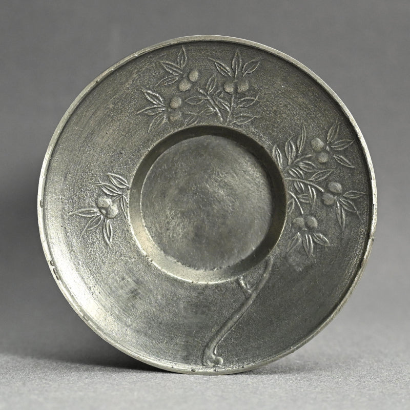 LNT Chataku Suzu (Metal) Tea Cup Coasters ー長野 垤志 “花文 錫茶托”