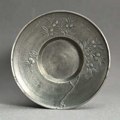 LNT Chataku Suzu (Metal) Tea Cup Coasters ー長野 垤志 “花文 錫茶托”
