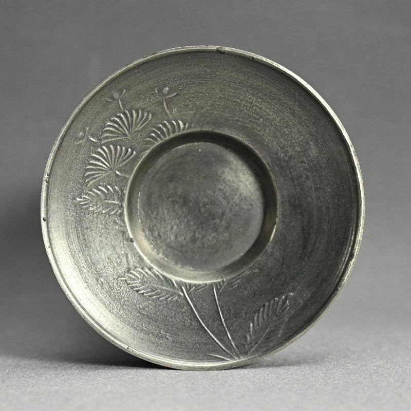 LNT Chataku Suzu (Metal) Tea Cup Coasters ー長野 垤志 “花文 錫茶托”