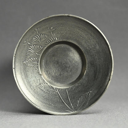 LNT Chataku Suzu (Metal) Tea Cup Coasters ー長野 垤志 “花文 錫茶托”