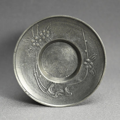 LNT Chataku Suzu (Metal) Tea Cup Coasters ー長野 垤志 “花文 錫茶托”