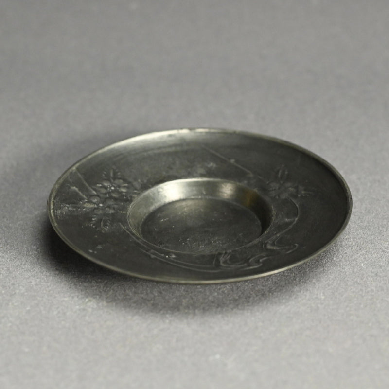 LNT Chataku Suzu (Metal) Tea Cup Coasters ー長野 垤志 “花文 錫茶托”