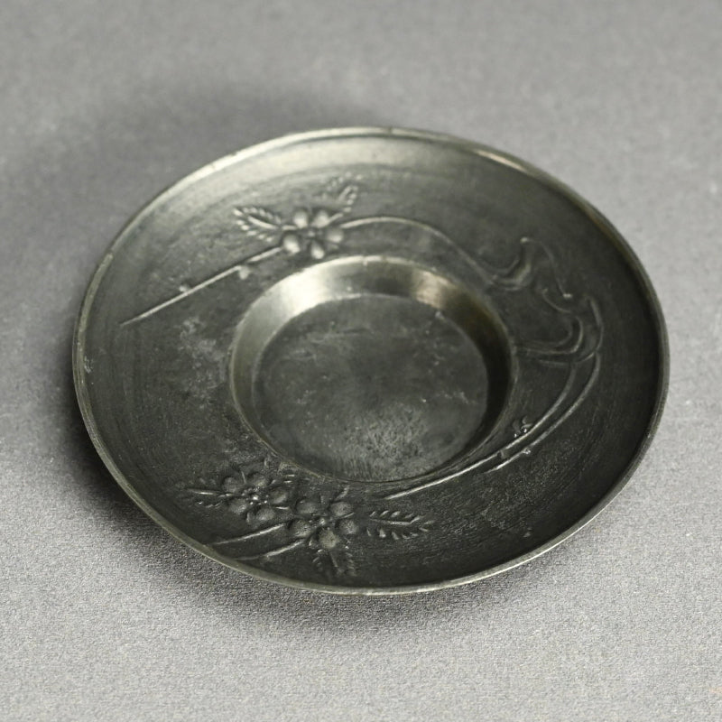 LNT Chataku Suzu (Metal) Tea Cup Coasters ー長野 垤志 “花文 錫茶托”