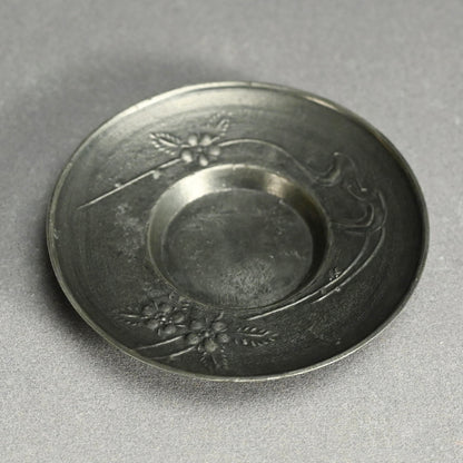 LNT Chataku Suzu (Metal) Tea Cup Coasters ー長野 垤志 “花文 錫茶托”