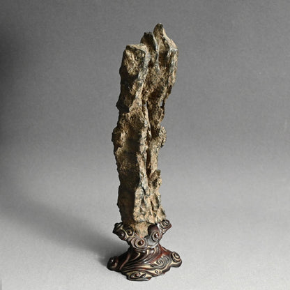 Antique Scholar Stone with Rose-wood Stand