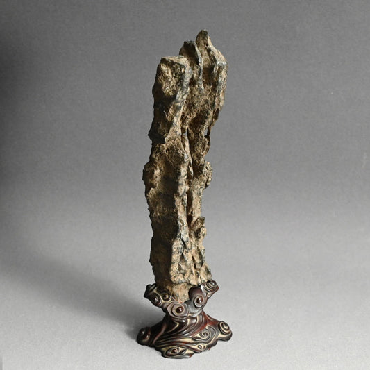 Antique Scholar Stone with Rose-wood Stand