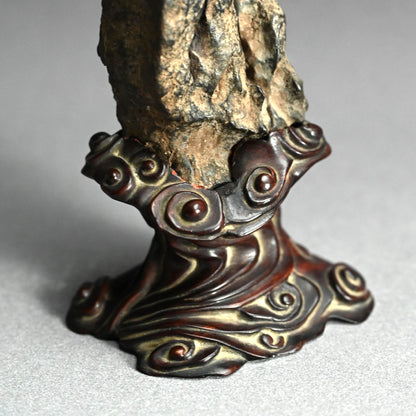 Antique Scholar Stone with Rose-wood Stand