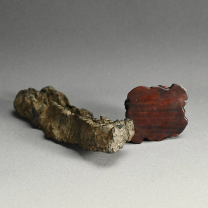 Antique Scholar Stone with Rose-wood Stand