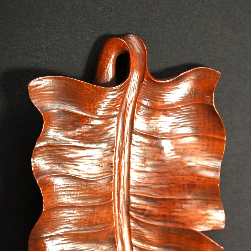 Leaf Shaped Wood Habon Tanzaku-kake ー高橋 景石 “蕉葉式 短冊掛”
