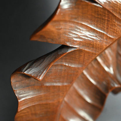 Leaf Shaped Wood Habon Tanzaku-kake ー高橋 景石 “蕉葉式 短冊掛”