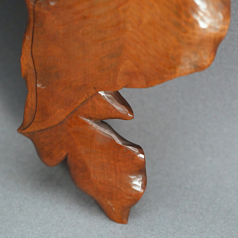 Leaf Shaped Wood Habon Tanzaku-kake ー高橋 景石 “蕉葉式 短冊掛”
