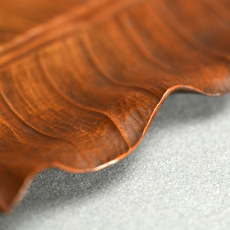 Leaf Shaped Wood Habon Tanzaku-kake ー高橋 景石 “蕉葉式 短冊掛”