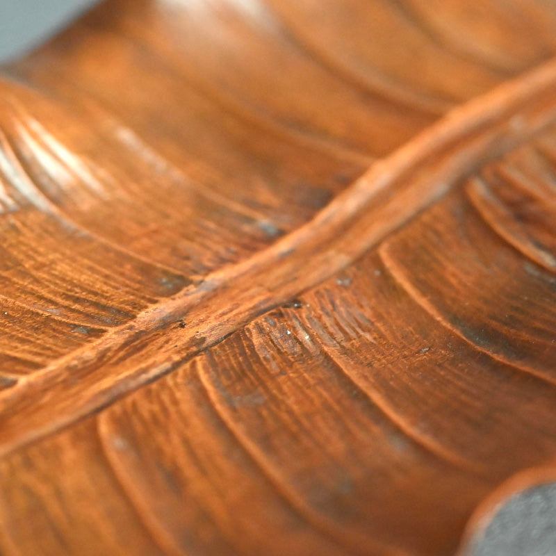 Leaf Shaped Wood Habon Tanzaku-kake ー高橋 景石 “蕉葉式 短冊掛”