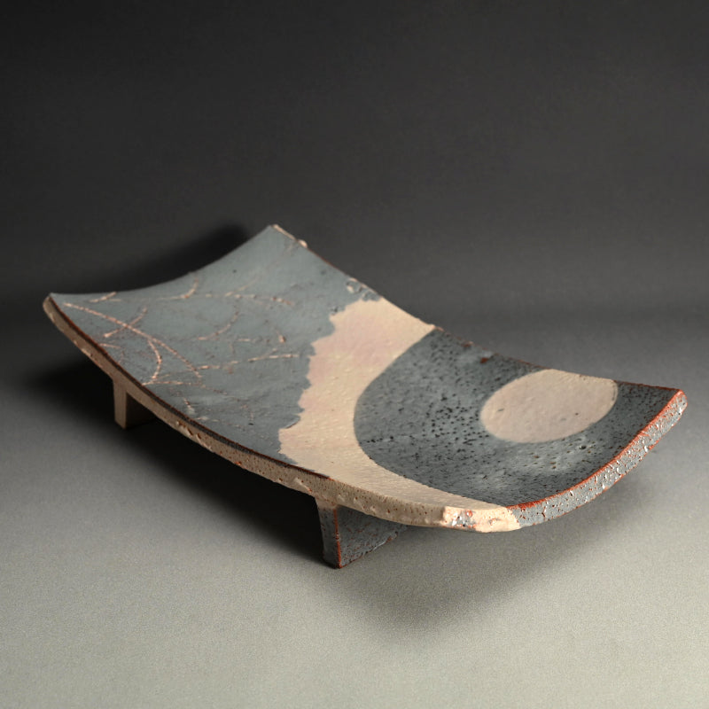 Nezumi Shino Platter ー若尾 利貞 “鼡志野長板”