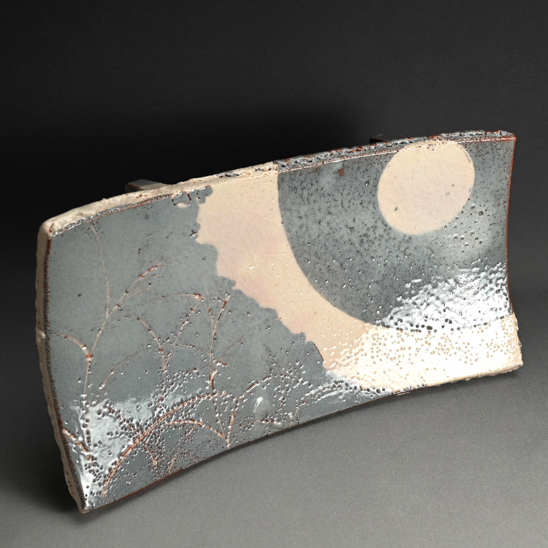 Nezumi Shino Platter ー若尾 利貞 “鼡志野長板”