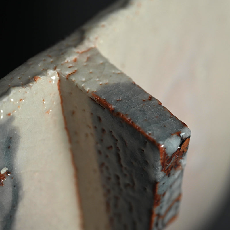 Nezumi Shino Platter ー若尾 利貞 “鼡志野長板”