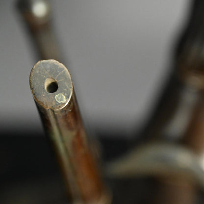 Late Edo p. Tiger in bamboo forest Bronze Okimono