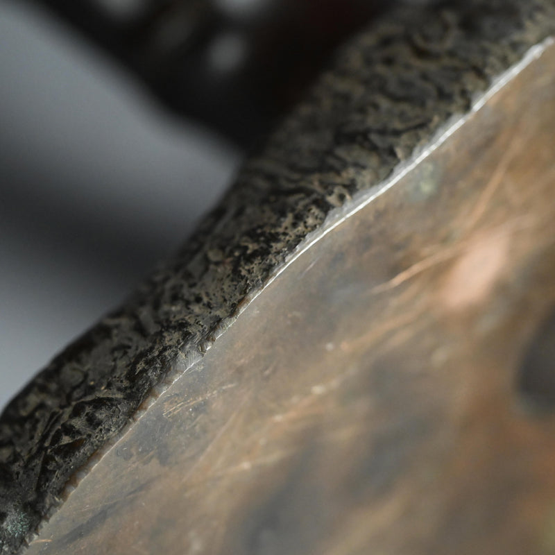 Late Edo p. Tiger in bamboo forest Bronze Okimono