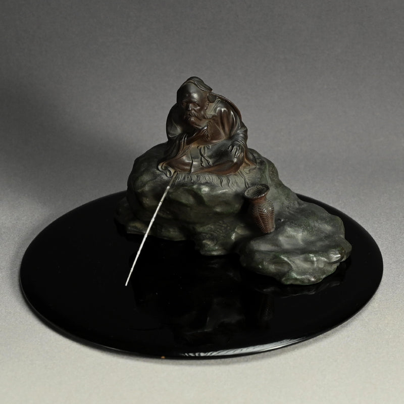 Bronze Image of Patron Saint Jiang Ziya Fishing