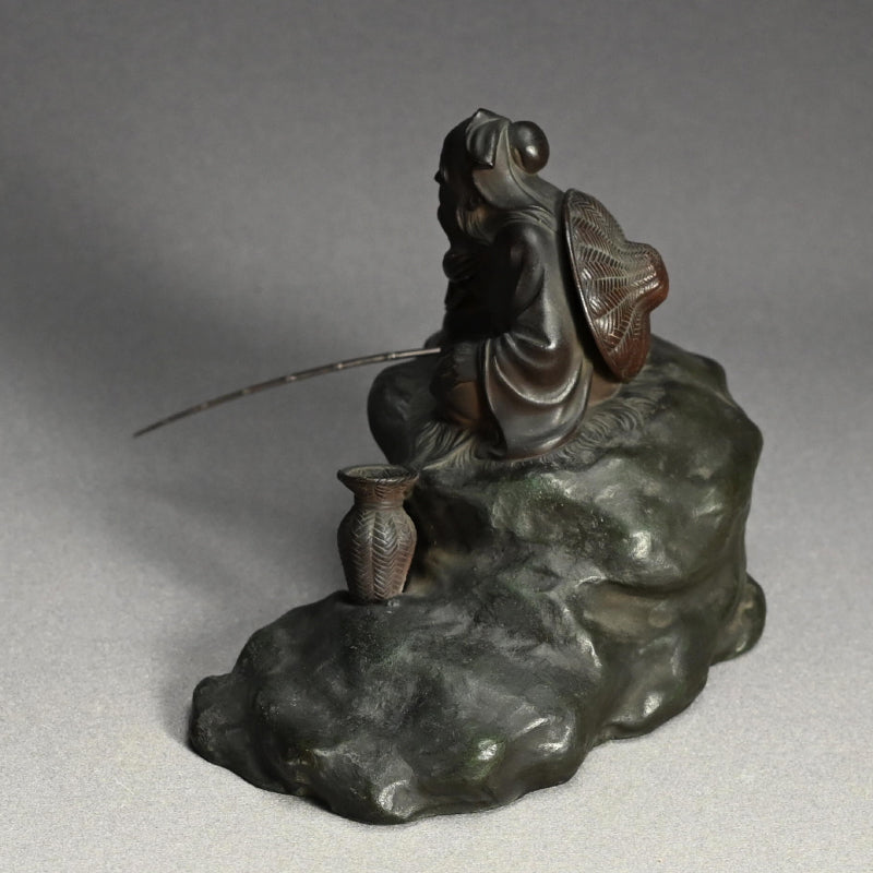 Bronze Image of Patron Saint Jiang Ziya Fishing