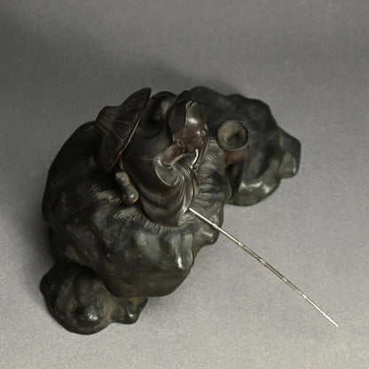 Bronze Image of Patron Saint Jiang Ziya Fishing