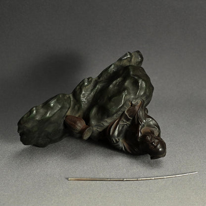 Bronze Image of Patron Saint Jiang Ziya Fishing