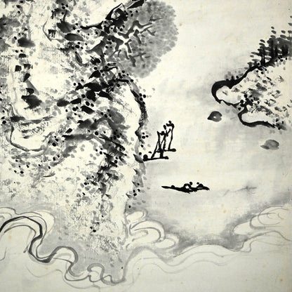 Huge Ink Landscape 1915 ー福田 古道人 “霞江仙居図”