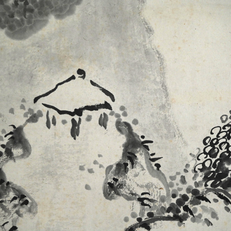 Huge Ink Landscape 1915 ー福田 古道人 “霞江仙居図”