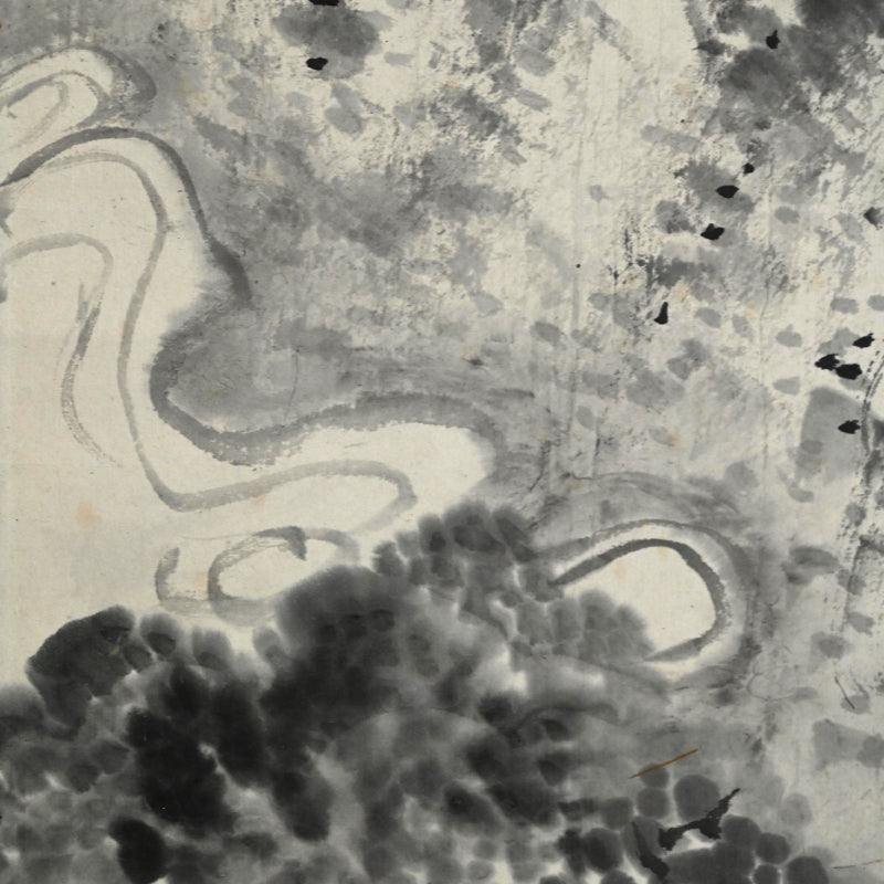 Huge Ink Landscape 1915 ー福田 古道人 “霞江仙居図”