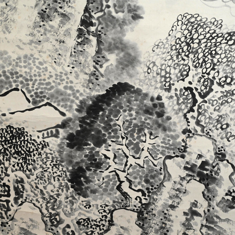 Huge Ink Landscape 1915 ー福田 古道人 “霞江仙居図”