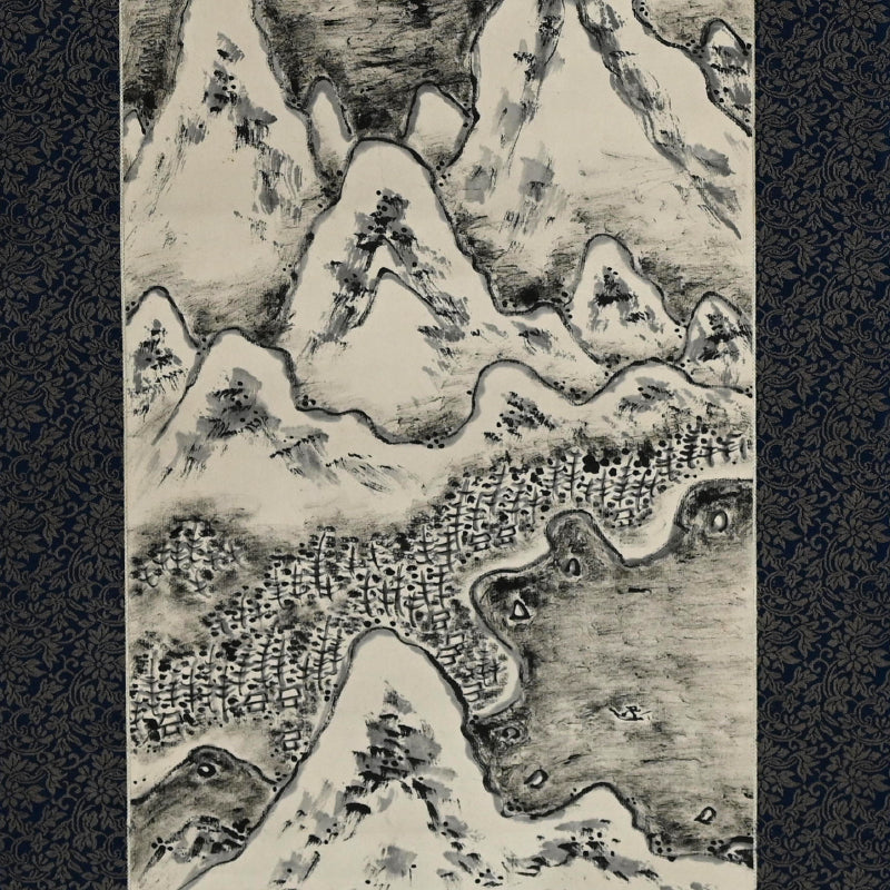 Set of Winter Landscape Scrolls ー福田 古道人 “雪景山水双幅”