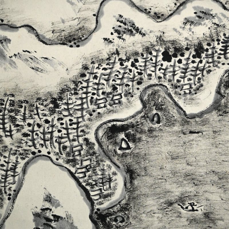 Set of Winter Landscape Scrolls ー福田 古道人 “雪景山水双幅”