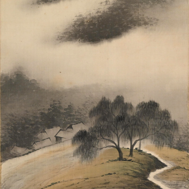 A wispy landscape ー矢野 橋村 “白雲依山図”