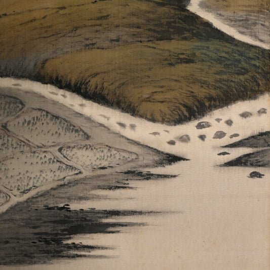 A wispy landscape ー矢野 橋村 “白雲依山図”