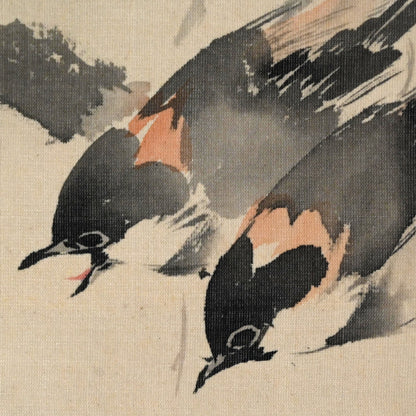 Japanese White Eye in Willow ー菊池 芳文 “眼児”