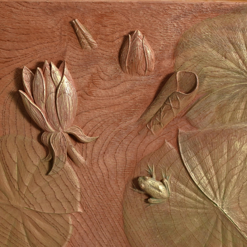 Sublime Inami Wood Carving, Lilly Pond ー川原 正士 “睡蓮”