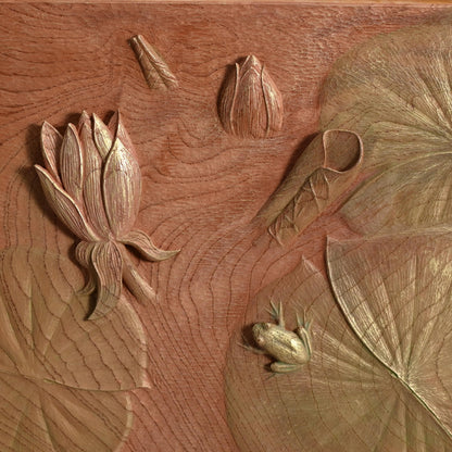 Sublime Inami Wood Carving, Lilly Pond ー川原 正士 “睡蓮”